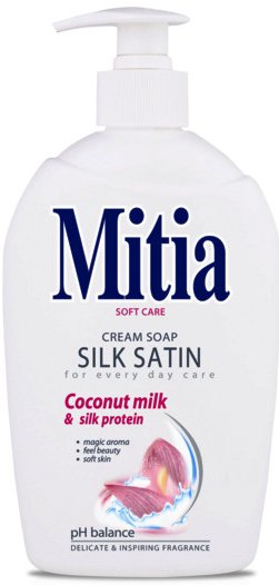 Mitia 500ml tek.mýdlo Silk satin pumpa - Kosmetika Hygiena a ochrana pro ruce Tekutá mýdla s pumpičkou